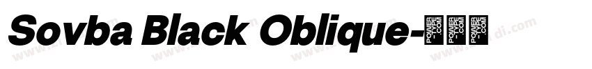 Sovba Black Oblique字体转换